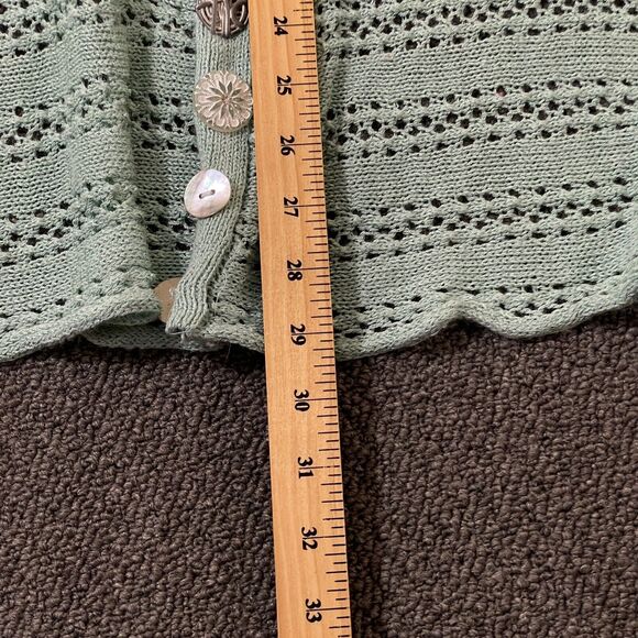 Soft Surroundings Wrap Womens Size Small S Open Knit Cape Cover Up Sleeveless - Picture 6 of 7